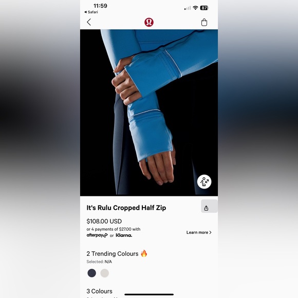 LULULEMON RULU CROPPED HALF ZIP - Picture 11 of 11